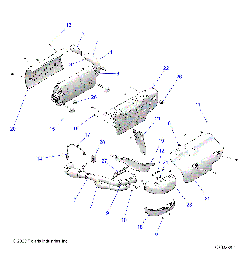 ENGINE, EXHAUST SYSTEM - Z24NEE99FM/Z24NES99FM/CM (C703338)