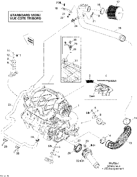 01- Engine And Air Intake Silencer