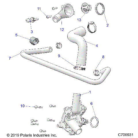 ENGINE, WATERPUMP AND BYPASS - R20RRE99A/B (C700931)