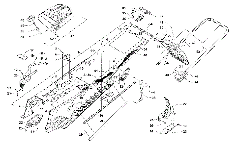 TUNNEL, REAR BUMPER, AND SNOWFLAP ASSEMBLY [103936]