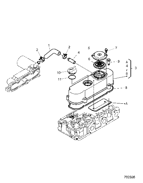ENGINE, HEAD COVER - D26P4ED4D4 (702596)