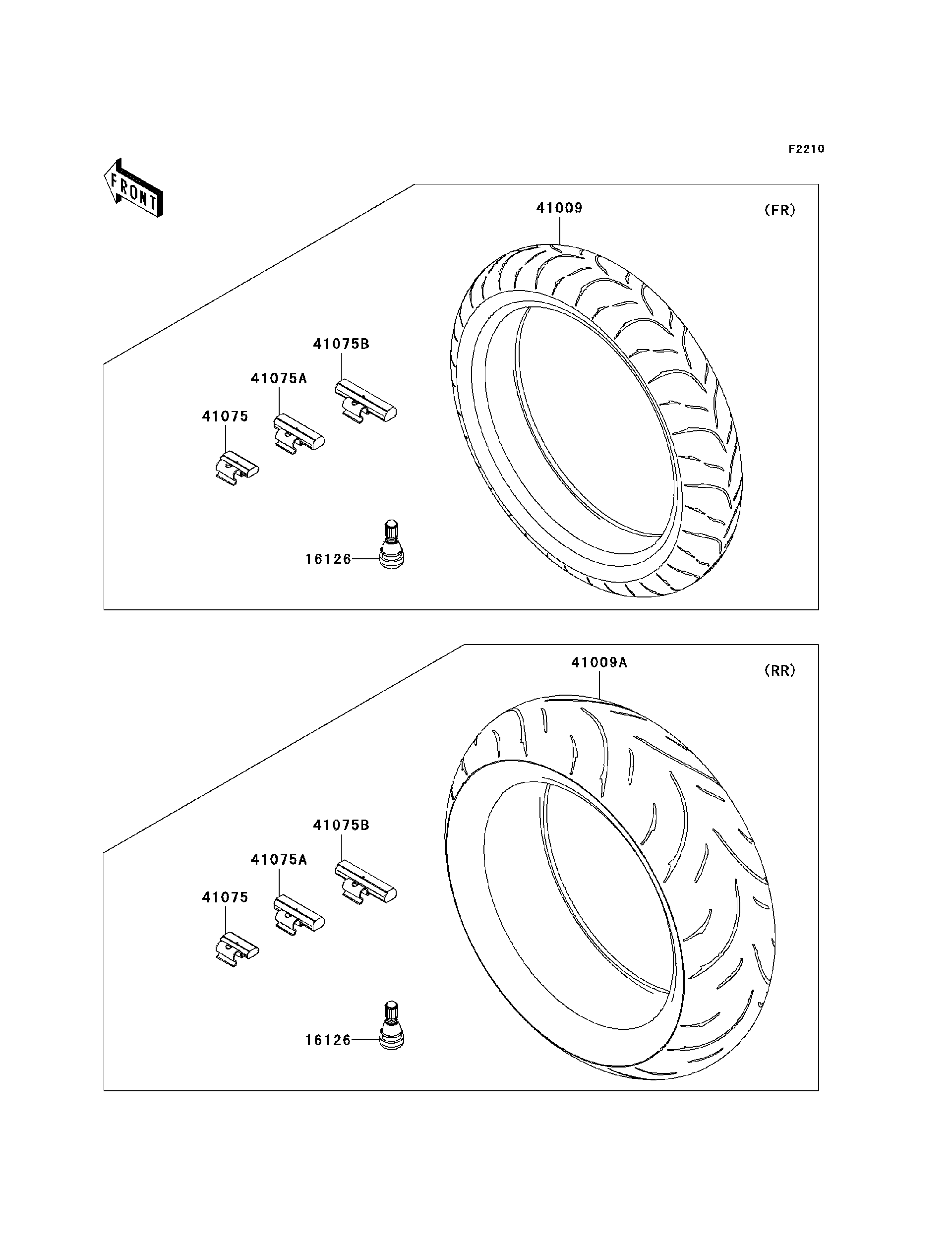 2009 Kawasaki Ninja ZX-10R Tires(CA,US) Motorcycles Parts