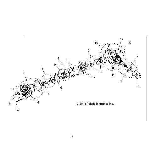 DRIVE TRAIN, FRONT GEARCASE INTERNALS - Z16VBE87FR/NR/JR (49RGRTRANS1333243)