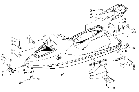 HULL AND RELATED PARTS ASSEMBLY [73389]