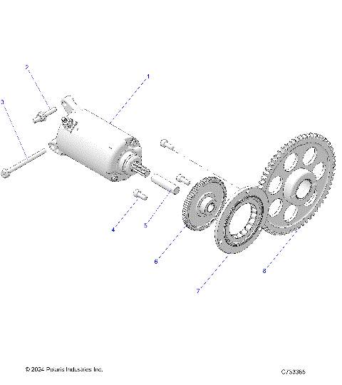 ENGINE, STARTER DRIVE - R25M4U57Z5/B5/Z6/B6 (C733385)