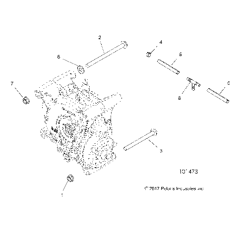 DRIVE TRAIN, GEARCASE MOUNTING, REAR - A19SVS95CR/ER [101473]