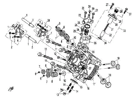 CYL HEAD NO.1 ASSY  (STARTER END)