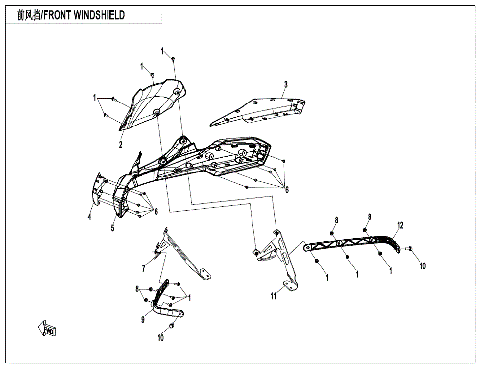 FRONT WINDSHIELD (OVERLAND)