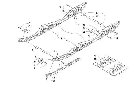 SLIDE RAIL AND TRACK ASSEMBLY
