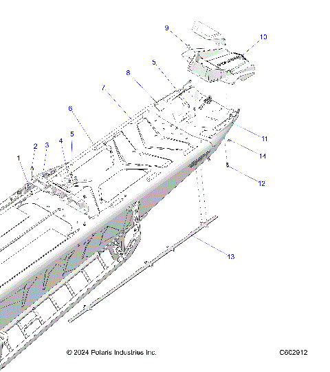CHASSIS, REAR, MISC. COVERS AND SNOWFLAP - S25TGG8MS (C602912)