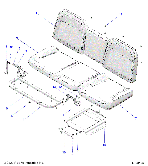 BODY, SEAT ASM. - R25RRE99JP (C731134)