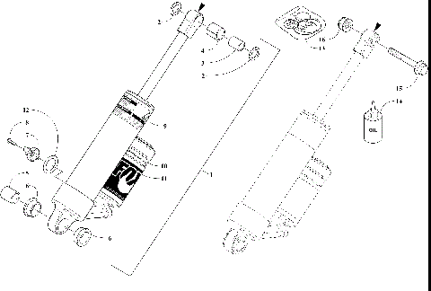 REAR SUSPENSION REAR ARM SHOCK ABSORBER [105277]