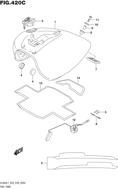 FUEL TANK (VL800L7 E33)
