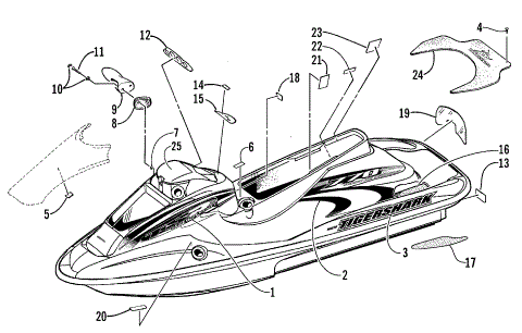 DECAL AND FOOTPAD ASSEMBLY