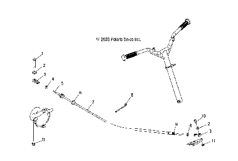 STEERING CABLE - W045305CA/IA/CB/IB/IE/CC/IC/CD/ID/IF (4990579057A11)