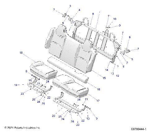 BODY, SEAT ASM., REAR