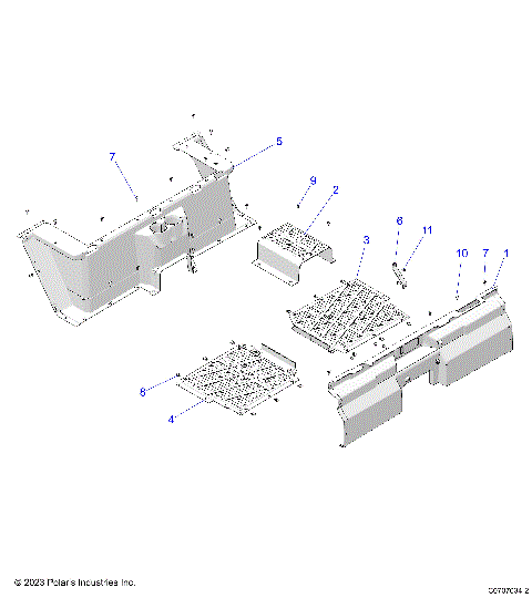 BODY, FLOOR, REAR - D25P4ED4D4 (C0707034-2)