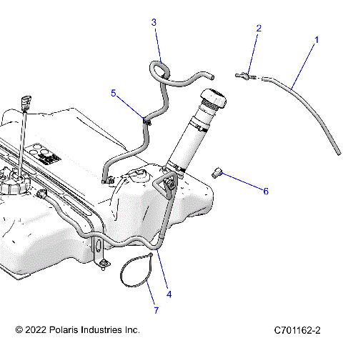 FUEL SYSTEM, FUEL LINES, STD. - Z23RGD2KAJ/AK(C701162-02)