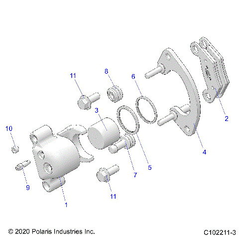 BRAKES, CALIPER, FRONT - A26SXN85A7 (C102211-3)