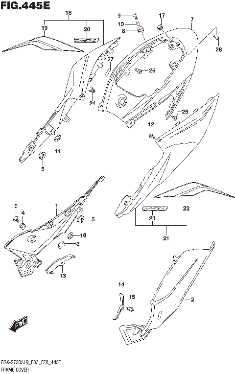 FRAME COVER (GSX-S750YAL9 E33)