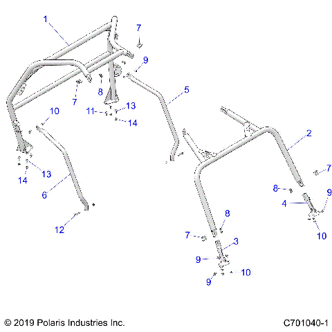 CHASSIS, CAB FRAME - Z21CHA57A2/K2/E57AK (C701040-1)