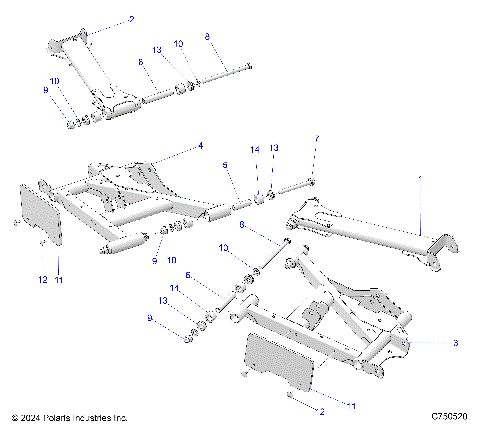 SUSPENSION, REAR CONTROL ARMS - G25GAB99 (C750520)