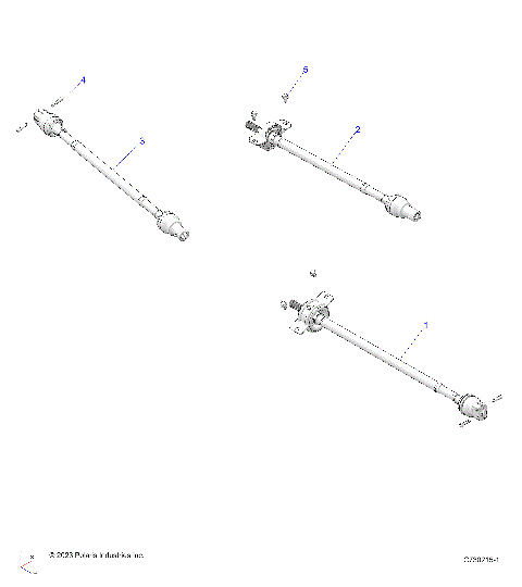 DRIVE TRAIN, FRONT, MID, REAR PROP SHAFT - R25RSF99AY/AL (C730215-1)