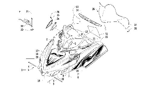 HOOD AND WINDSHIELD ASSEMBLY [91526]