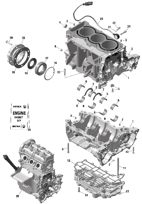 01- ROTAX - Crankcase