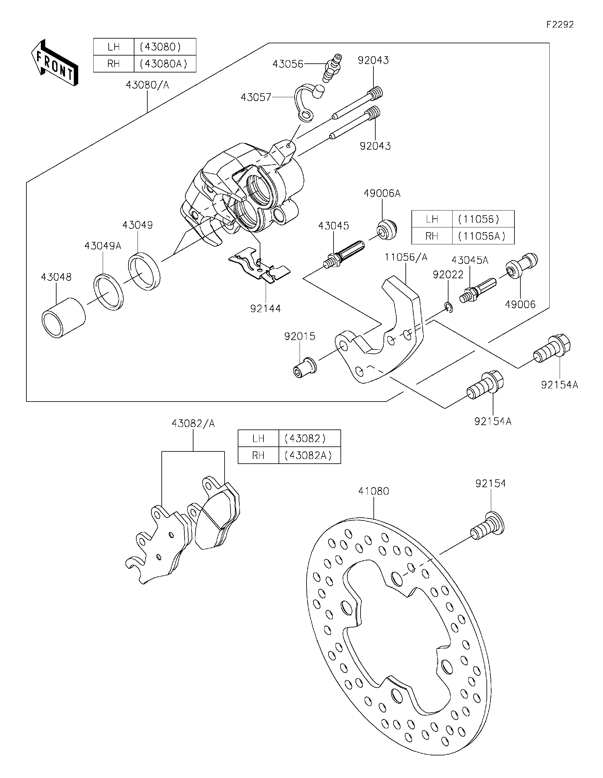 2018 Kawasaki MULE PRO-FX Front Brake Utility Vehicles Parts