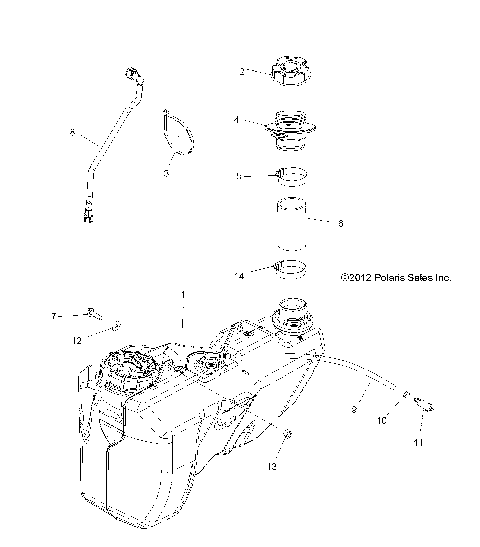 BODY, FUEL TANK - A13GH8EFK (49ATVFUEL13SPX2550)