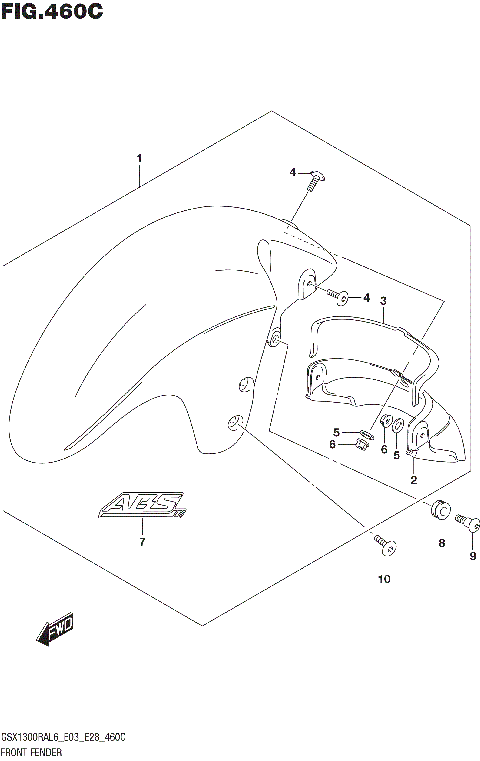 FRONT FENDER (GSX1300RAL6 E33)