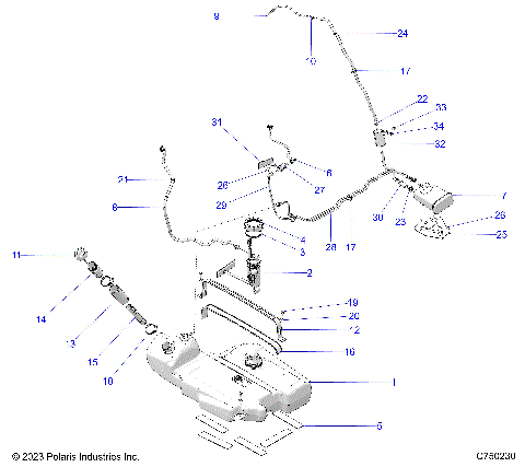 FUEL SYSTEM, EVAP - Z25RPP2KAE/BE (C750230)