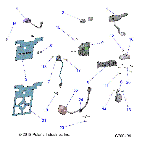 ELECTRICAL COMPONENTS, AND LICENSE PLATE - R20RRED4F1/N1/SD4C1 (C700404)