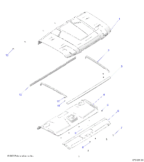 BODY, ROOF - R25RRY99AS/BS/AL/BL/AP/BP/A9/B9/AF/BF/AK/BK (C701211-01)
