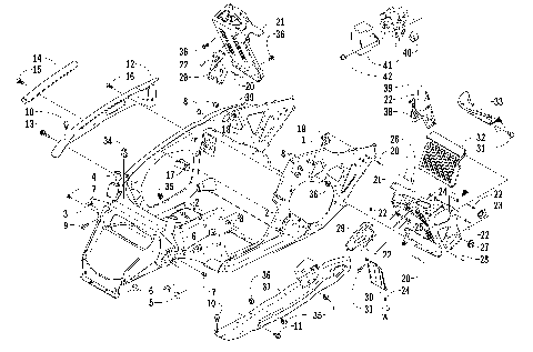 FRONT FRAME AND FOOTREST ASSEMBLY [88444]