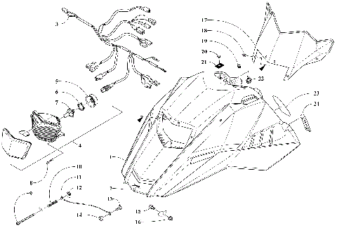 HOOD, HEADLIGHT, AND WINDSHIELD ASSEMBLY [106106]