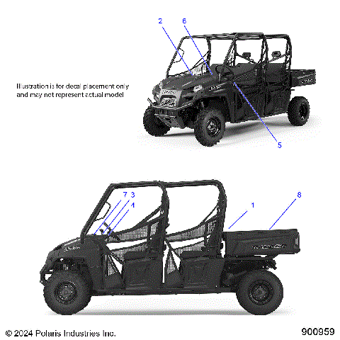 BODY, DECALS, GENERAL - R25CDA57A1 (900959)