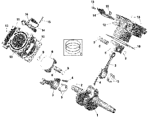 01- Rotax - Crankshaft, Piston And Cylinder