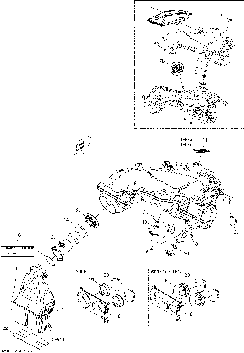 02- Air Intake System 800R PTEK