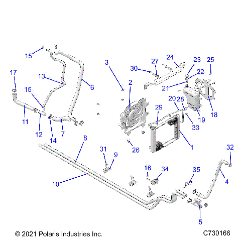 ENGINE, COOLING SYSTEM - R23M4A57B1/EB4/B9 (C730166)