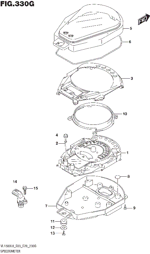 SPEEDOMETER (VL1500TL8 E33)