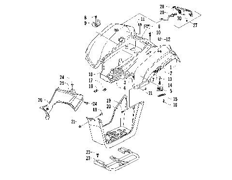 REAR BODY PANEL AND TAILLIGHT ASSEMBLIES [100359]