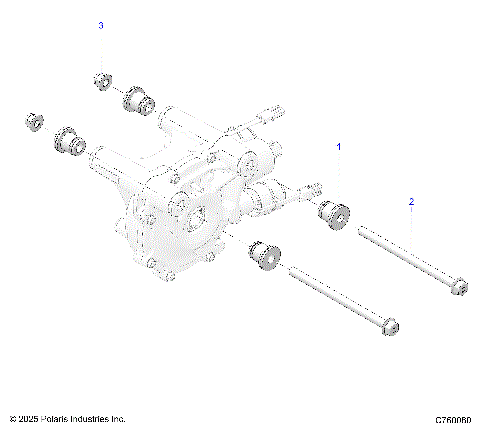 DRIVE TRAIN, GEARCASE MOUNTING, FRONT - Z26RRE2KAL (C760080)