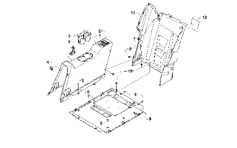 REAR CONSOLE AND FLOOR PANEL ASSEMBLY [300777]