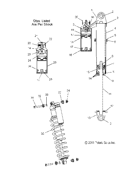 SUSPENSION, SHOCK, IFS - S12MX6JSA/JEA (49SNOWSHOCKIFS7043819)
