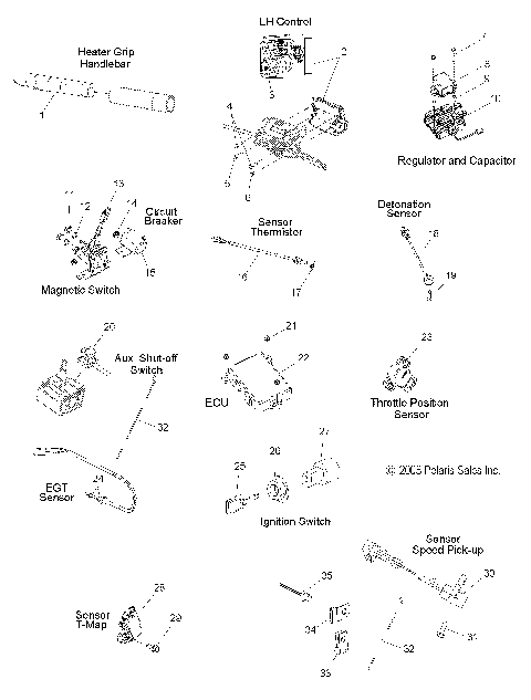 ELECTRICAL, SWITCHES, SENSORS and COMPONENTS - S09PE8ES/EEL (49SNOWELECT09600DRGN)