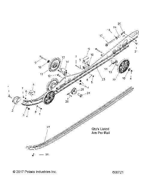 SUSPENSION, RAIL ASM. - S19ELS8R ALL OPTIONS (600721)
