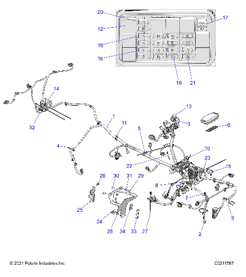 ELECTRICAL, MAIN WIRE HARNESS - A25SEE57P2/P4 (C0211567)