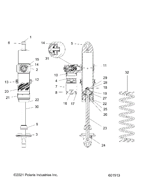 SUSPENSION, SHOCK, IFS  - S22TDL6KSA ALL OPTIONS (601620)